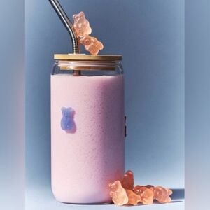🪷NWT Anthropologie The Icon Juice Glass Tumbler with Lid: Gummy Bear Edition
